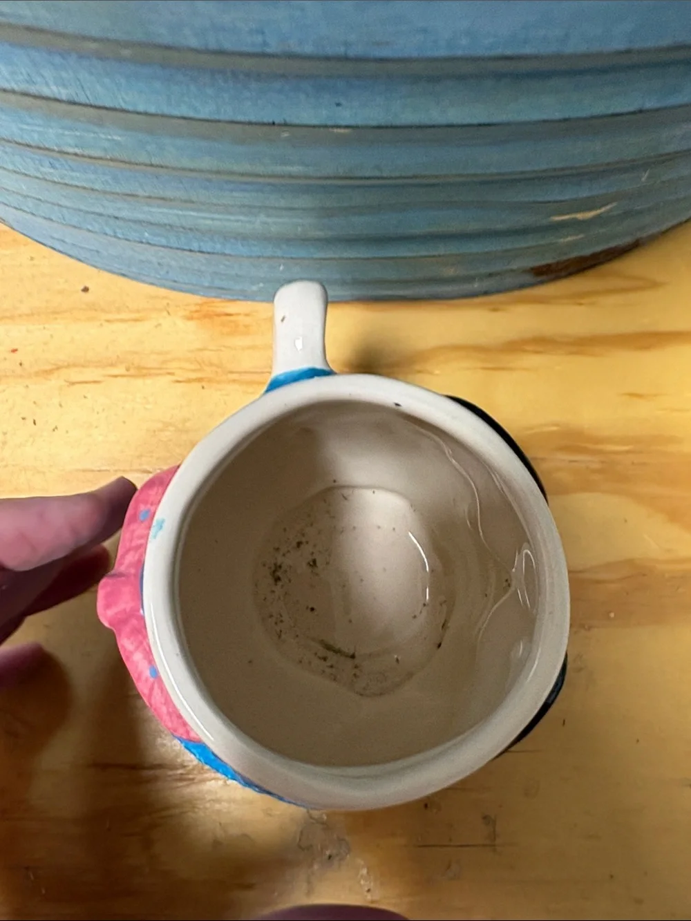 Blue Clown Face Ceramic Coffee Mug - Novelty Drinkware